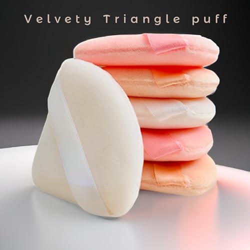 Soft and Hypoallergenic Powder Puff for Flawless Makeup Application 6 pcs Triangle Powder Puff for Precision Makeup Application