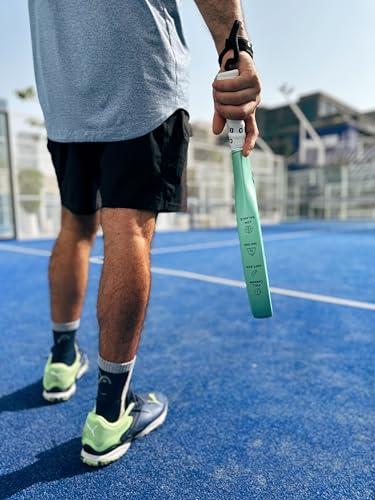 Cocolob PureStart Padel Racquet Mint - Cover Bag - Head Protector ??Carbon Fiber Full Carbon ??Soft EVA Core ??Round Shape ??addle Tennis Racket Beginner Intermediate ??For Men and Woman