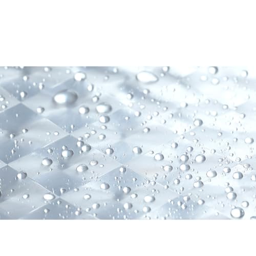 Waterproof Shower Curtain,180x200cm Mildew Proof Bathroom Curtains with 12 Hooks (white)