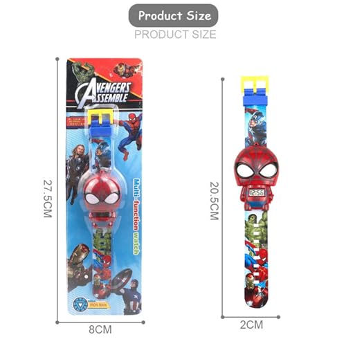Superhero 3 piece Kids Watch, Kids Digital Watch for Boys Girls, Easy Read Cute Cartoon Wrist Watches Toy, Gift for Holiday, Birthday