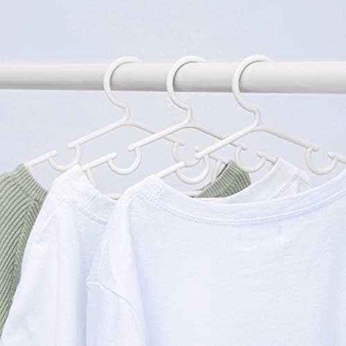 60 Pcs Nursery Hangers Plastic Children's Hangers for Baby Toddler Kids Clothes Coat - White, 27 x 14 cm