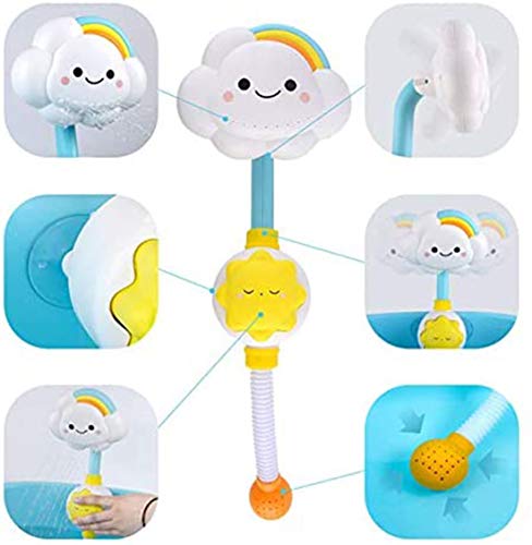 SYOSI Water Spray Bath Toys for Toddlers - Cute Cloud and Rainbow Water Squirt Shower Faucet for Kids - Fun Bathing Accessories for Babies and Toddlers