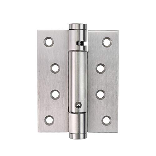 Tritow Adjustable Door Hinges 4inch Fire Rated Door Hinges Self Closing Adjustable Spring Hinge Single Action Stainless Steel Polished Chrome Home Hardware Hinge Accessories (Size : 3pcs)