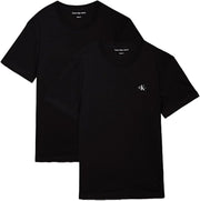 Men's 2 Pack Monologo T-shirt S/S T-Shirts - Ck Black / Ck Black