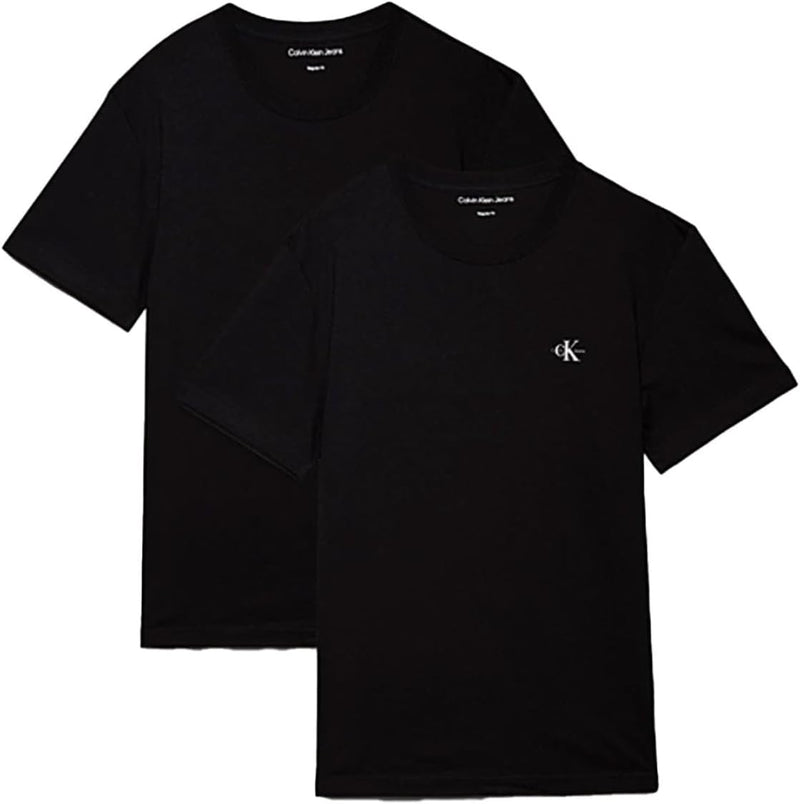Men's 2 Pack Monologo T-shirt S/S T-Shirts - Ck Black / Ck Black