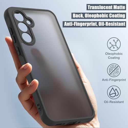 Matte Case for Samsung Galaxy A35 5G,Frosted Translucent Back Phone Cover,Shockproof Drop Protection Cover for Galaxy A35