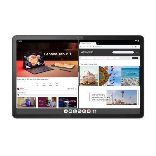 Lenovo Tab P11 TB-350FU with Precision Pen 2 and Keyboard, 11.5" 2K (2000x1200) 120Hz GorillaÂ® glass display, 4GB RAM, 128GB SSD, 12MP Rear Camera with Flash, Android 12L, Grey- [ZABF0321AE]