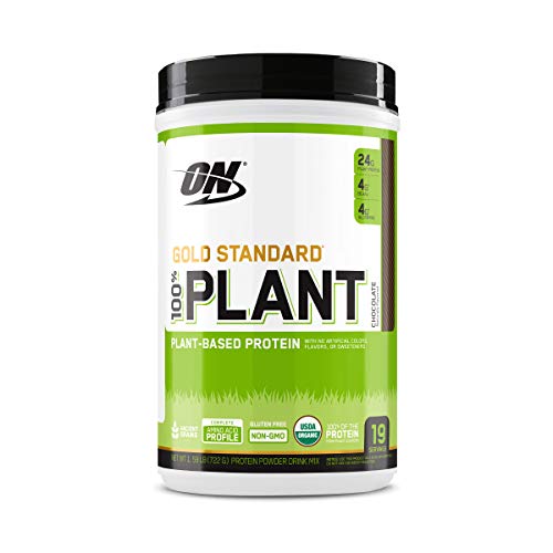 Optimum Nutrition (On) Gold Standard 100% Plant Based Protein Powder, Vitamin C For Immune Support - Chocolate, 1.59 Lbs