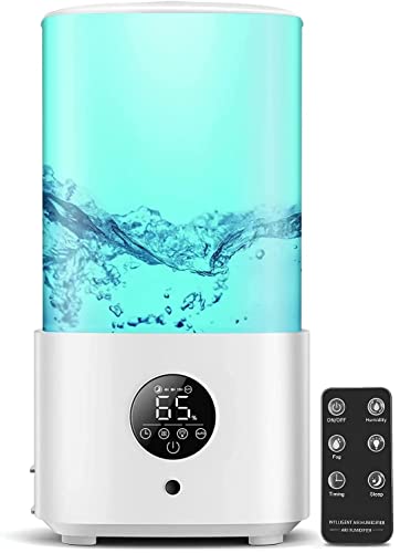 Baeskii 2.5L Humidifiers for Bedroom with Night Light, Cool Mist Humidifier for Home, Office & Plant, Auto-Off, Up to 38H for 20 ?, Quiet Operation with 360° Rotation Nozzle