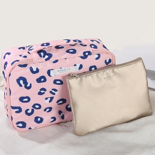 Queboom Travel Makeup Bag Cosmetic Bag Makeup Bag Toiletry bag for women and girls
