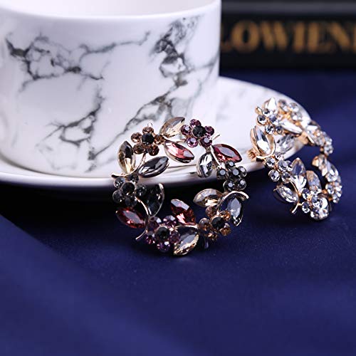 Colours Crystal Brooch Pins Rhinestone Brooches Jewelry Gift for Women Girls