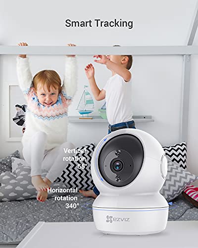 EZVIZ C6N Security Camera, 1080p CCTV Camera for Home, Wifi Indoor 360 Camera, Baby Monitor Surveillance Camera with Motion Detection, Smart Tracking, Two-Way Audio, Night Vision, Works With Alexa