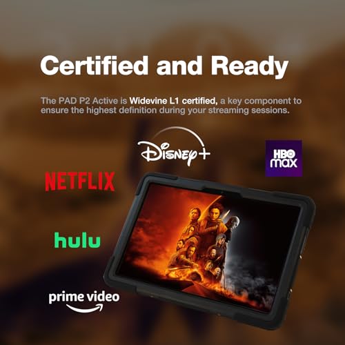2025 Newest Android Rugged Tablet, AGM PAD P2 Active Waterproof Outdoor Tablet,16(8+8) GB +256GB, 10.95'' FHD, 50MP+8MP, Dual SIM 4G LTE/5G Hz WiFi/GPS/OTG/IP69K/Compass/Widevine L1/Helio G99