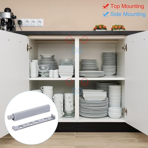 Goodern Push to Open Door Latches,6PCS Push Open Cabinet Hardware Heavy Duty Magnetic Push Latch for Hidden Door Closure Drawer Plastic Damper Buffer Push for Kitchen Hardware Push Release Latch