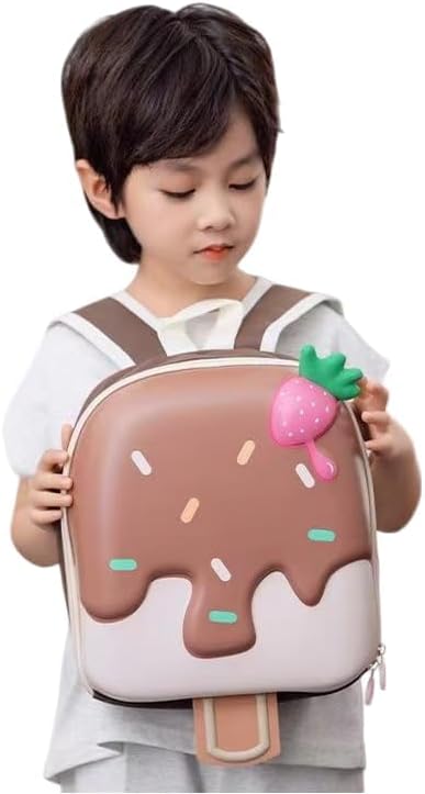 Kids Backpack, Toddler School Bag, Small Kids Daypack, Baby Preschool Bag, Cute Cartoon Travel Bag for Baby Boys and Girls, Perfect for Kindergarten, Travel, School - Brown