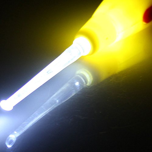 ZHuidjo Plastic Grip LED Light Earpick Curette Ear Wax Remover w 3 Tips Yellow (SN: 9da 09a 266 bad b04)
