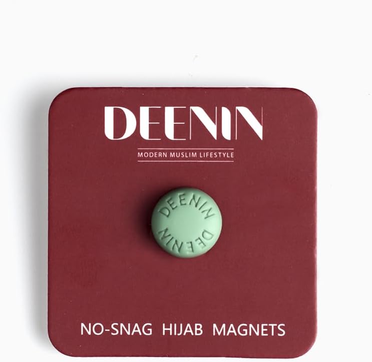 DEENIN No-Snag Premium Hijab Magnets, Multi-Use, Strong, and Chic | Hijab Magnets, Refrigerator Magnets, Clothing Magnets (Pack of 6), Metal, no gemstone
