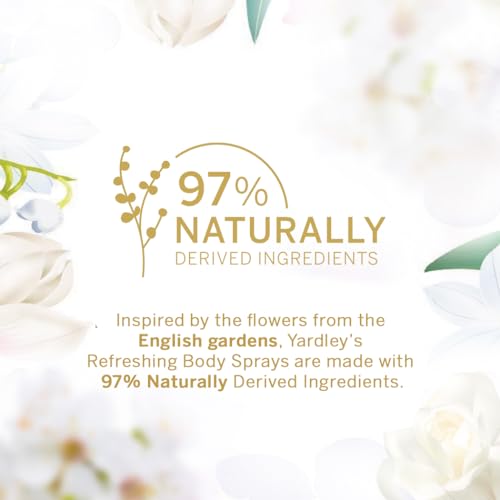 Yardley London Imperial Jasmine Body Spray For Women - 150ml Floral Scent With Jasmine & Orange Blossom Fragrance Energetic & Long Lasting Fragrance