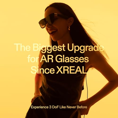 XREAL One AR Glasses with X1 Chip, Native 3 DoF, 147" 50Â°FOV 120Hz HD Display, Renowned Audio, 3 Adjustable Lens Transparency, Compatible with iPhone 16/15, Steam Deck, ROG, Mac, PC, Android & iOS