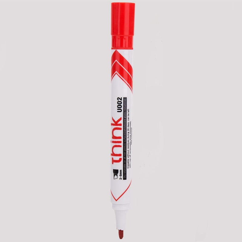 Deli Think 2-5mm Chisel Tip Dry Erase Markers 1x12Piece, Black