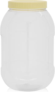 RoyalFord 3.0LTR Round Pet Jar With Cap, clear - clear 3 L