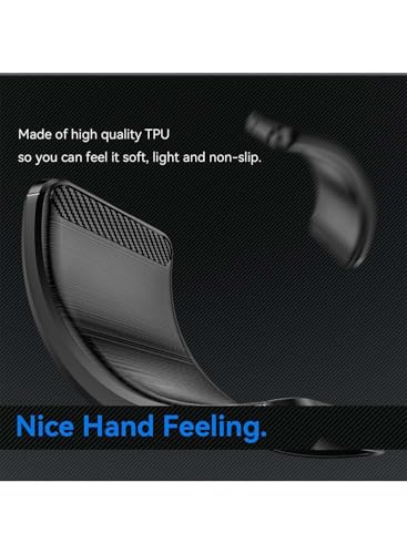 WTech Nothing Phone (3a) Pro 5G 2025 Silicone Brushed Texture Protective Case Cover (Black)