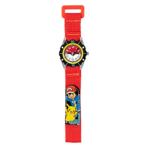 Pokemon Boy's Analog Quartz Watch with Velcro Strap POK3129
