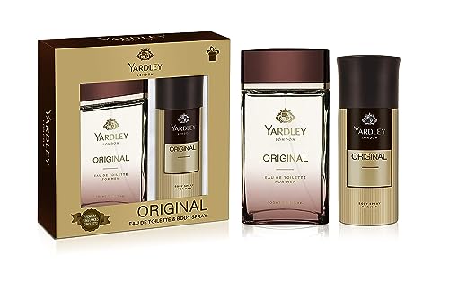 Yardley London Original Perfumed Gift Set - Eau de Toilette 100ml + Body Spray 150ml Fresh Fragrance For Masculine Elegance For Men