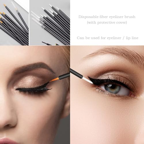 Tazweeq 300PCS Disposable Makeup Tool Kit, with Organizer Box, Mascara Brush/Lip Applicators/Eyeshadow Applicators/Eye Liner Brush, Makeup Disposable Accessories