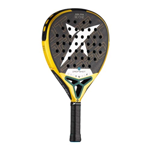 Drop Shot Axion Attack 2024 ??Padel Racket with Shock Absorption, Great Control and Power ??Professional Padel (Yellow)