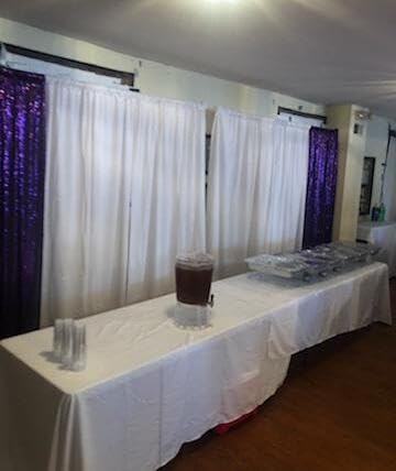 LQIAO 2 Panels Light Gold Sequin Backdrop Glitter Fabric for Wedding Birthday Parties Shimmer Wall-2x8ft
