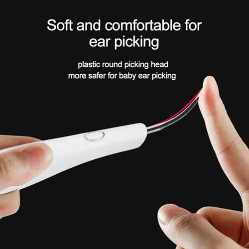 Pepisky Portable Ear Cleaner with LED Light Illuminating Ear Wax Remover Ear Cleaning Tool Earpicks with 4 Replaceable Tips for Ear Canal Cleaning