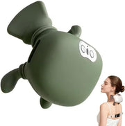 Bionic Heated Massager, Portable Shiatsu Neck and Back Massager, Electric Deep Tissue 4D Kneading Massage, Simulated Human Hand Design for Pain Relief and Muscle Relax (PY-070 Textile Green) - Py-078green