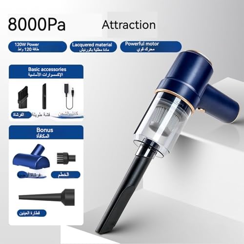 Huacorp Vacuum Cleaner, Portable Handheld Vacuum Air Duster, Cordless Mini Vacuum Cleaner & Air Duster,High Power HandHeld Vacuum Cleaner for Car, Home, Sofa, Carpet, Bed for Car, Office, Pet