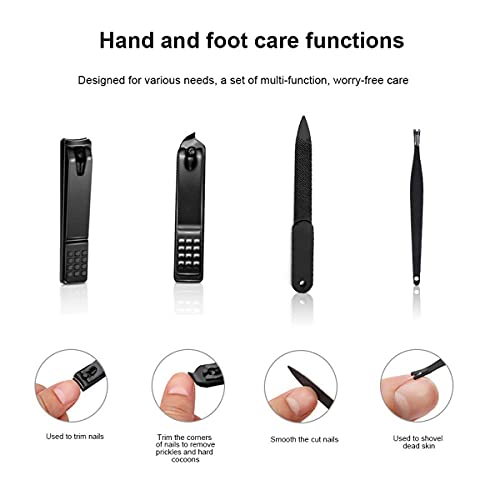 Manicure Set Nail Clippers Kit Manicure Pedicure Set, KASTWAEV 12 in 1 Stainless Steel Professional Nail Care Kit with Everything for Women and Men with Portable PU Leather Case (Blue)