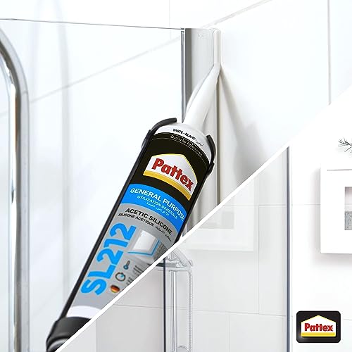 Pattex Acetic Transparent Silicone Sealant, SL1212, 280 ml