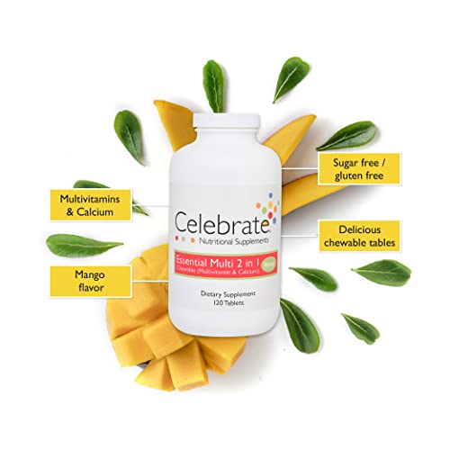 CELEBRATE Essential Multi 2-in-1 Bariatric Supplements â€“ Post Weight Loss Surgery Multivitamin (Mango)