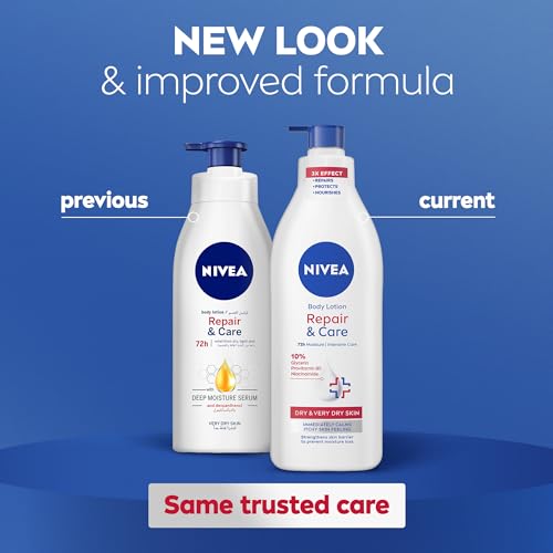 NIVEA Body Lotion Very Dry Skin, Moisturizing Repair & Care Dexpantenol, 2x400ml