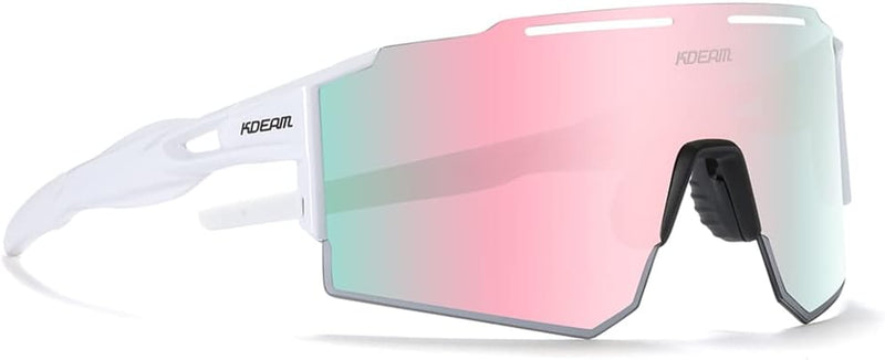 RINKUOLYO Sports Polarized Sunglasses for Men and Women Viper Sunglasses for Cycling Running Driving, M