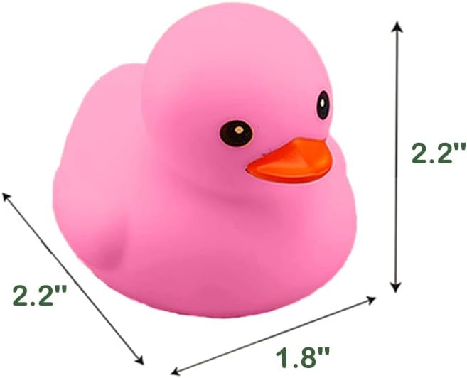 WAMSOLE 50PCS Super Mini Rubber Duck Bath Duck Toys for Toddlers Boys Girls,Squeak and Float Rubber Ducks in Bulk Baby Shower Duck Decorations Party Favors (1.6'')