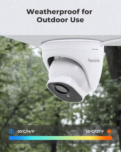 REOLINK 5MP PoE Security Camera, CCTV Camera for Home Outdoor, Human/Vehicle Detection, 100ft IR Night Vision, 24/7 Recording, Up to 256GB microSD Card, Works with REOLINK NVR, RLC-520A