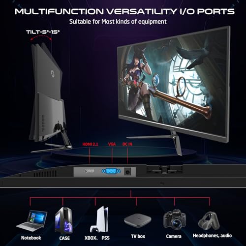 GAMEON New 2024 1080p Gaming Monitor 23.8 inch, GOES24FHD120IPS, FHD IPS,120Hz Refresh Rate, 0.5ms Response Time, 2.1 HDMI, G-Sync & FreeSync, HDR, Built-in-Speakers, Console Ready [Amazon Exclusive]