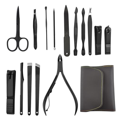 Sky-Touch Nail Clipper Set 16Pcs, Manicure Set Stainless Steel Professional Nail Clippers Pedicure Tools For Hand Foot & Face Care Gift For Men Women Friends And Parents