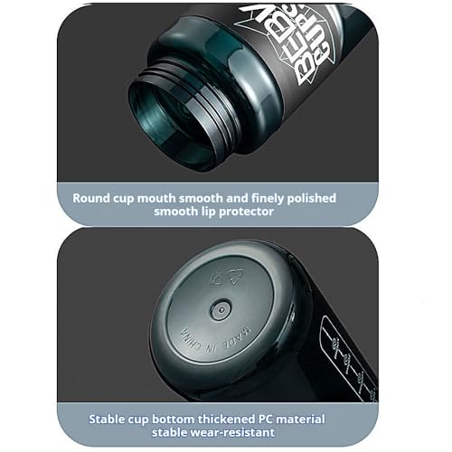 Large Water Bottle 1.7L,Leak Proof Sport Water Bottle for Men BPA Free Material for Fitness Gym Outdoor Sports Kids School Fitness (black)