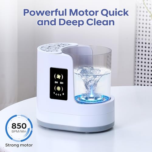 Angju Electric Makeup Brush Cleaner Machine, 3 IN 1 Automatic Make up Brush Cleaner with Makeup Brush Dryer,Portable USB Deep Quick Cleaning Tools for All Size Makeup Brush Set,Blush Brush,Sponges