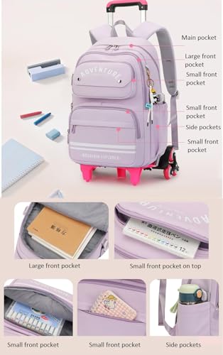 ETAISHOW girls Rolling Backpack Rolling backpack