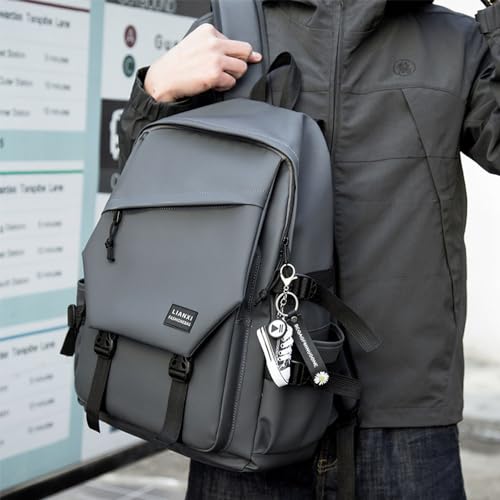 Simcoo Men Laptop Backpack Business Daypack Boy College School Bag Waterproof Rucksack Teacher Travel Bags （Grey)）