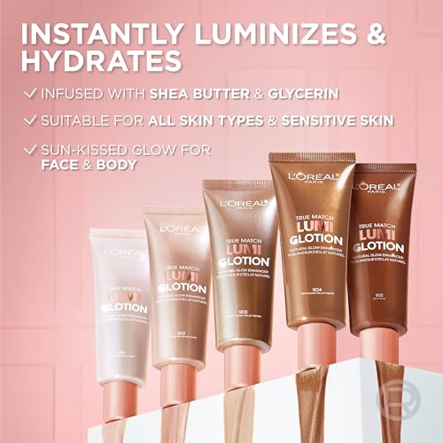 L’Oréal Paris Makeup True Match Lumi Glotion Natural Glow Enhancer Lotion, Medium, 1.35 Ounces
