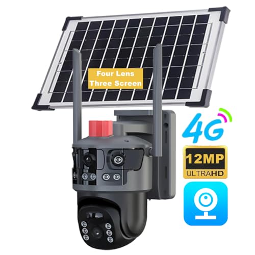 4G Solar Security Camera, 8MP AI CCTV, Full Colour Night Vision, WiFi Wireless Outdoor Camera with SIM Support