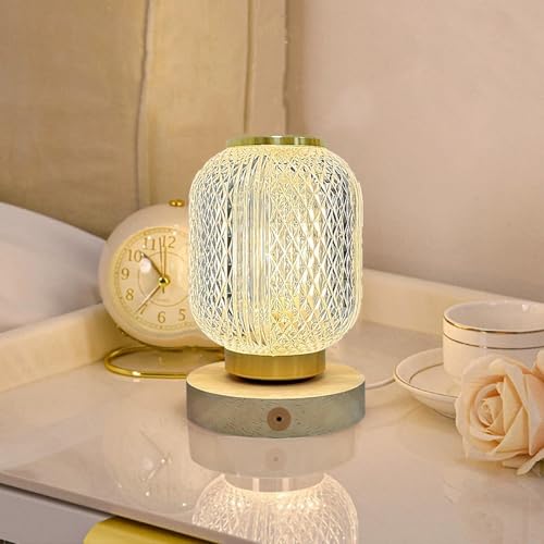 Dimmable LED Table Lamp with Voice & Touch Control, Aatezel Color Changing Bedside Desk Lamp, 3 Color Temperatures LED Night Light Baby Nursery Lamp for Bedroom, Kids Room,Dorm, Gift for Home Decor